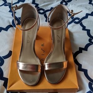 Unisa rose gold heeled sandals 8.5